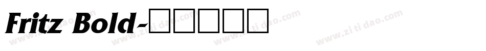 Fritz Bold字体转换